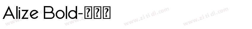 Alize Bold字体转换